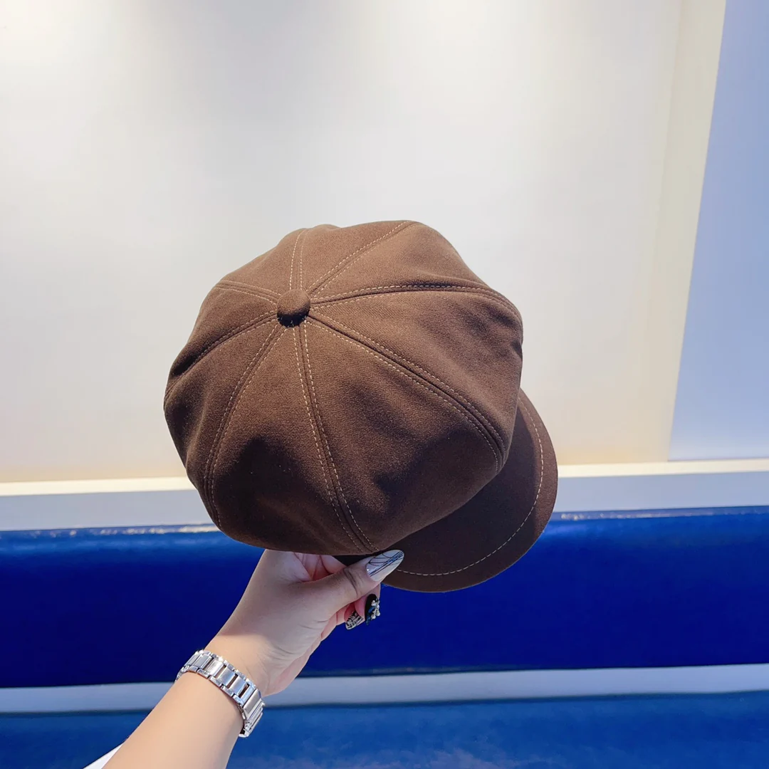 Balenciaga - Восьмиугольный берет - Коричневый