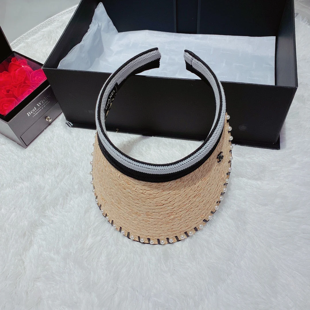 Солнцезащитная шляпа Chanel - Парик с открытым верхом - 7