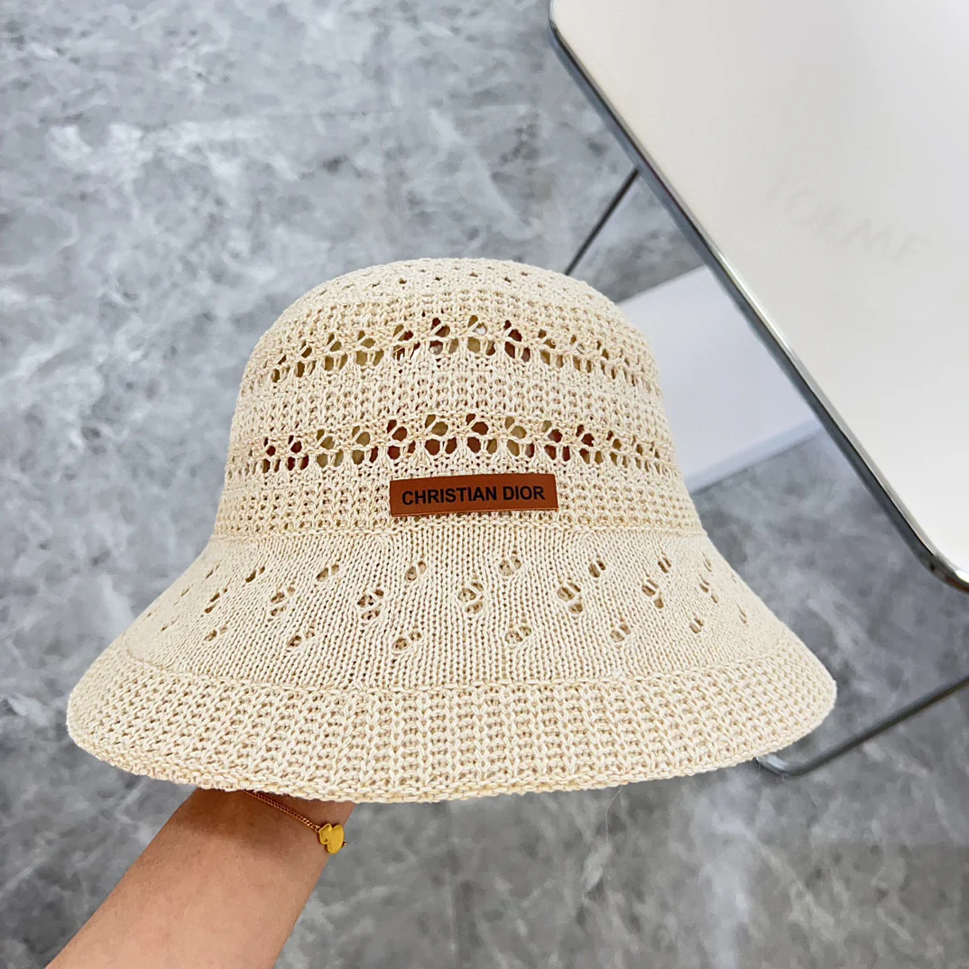 Новинка Dior 2024 года - Рыбацкая шляпа-корзинка - Бежевая