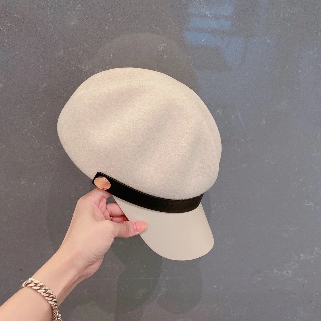 Шерстяная восьмиугольная бейсболка Gucci - белая