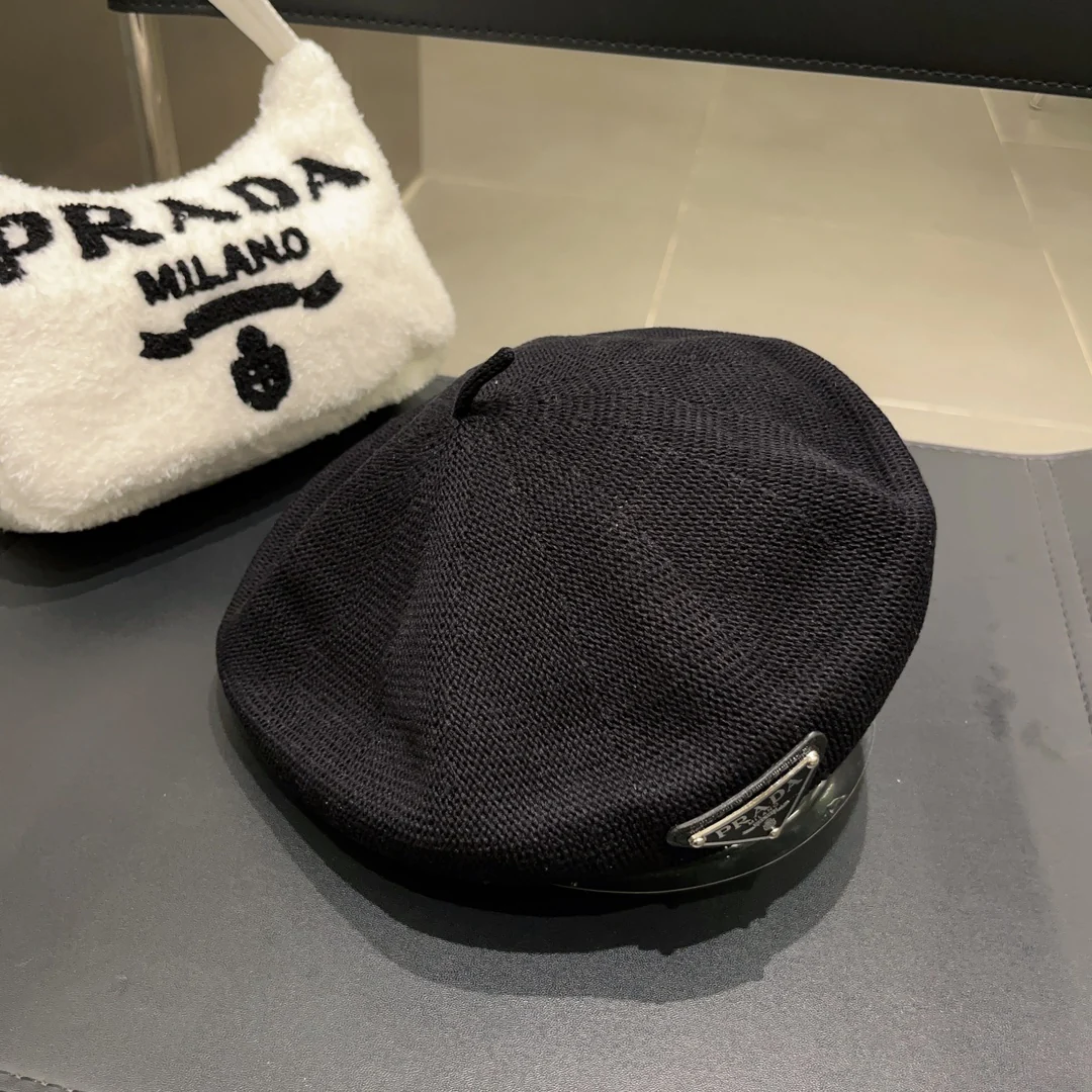 Prada - Вязаный берет - Черный - 1
