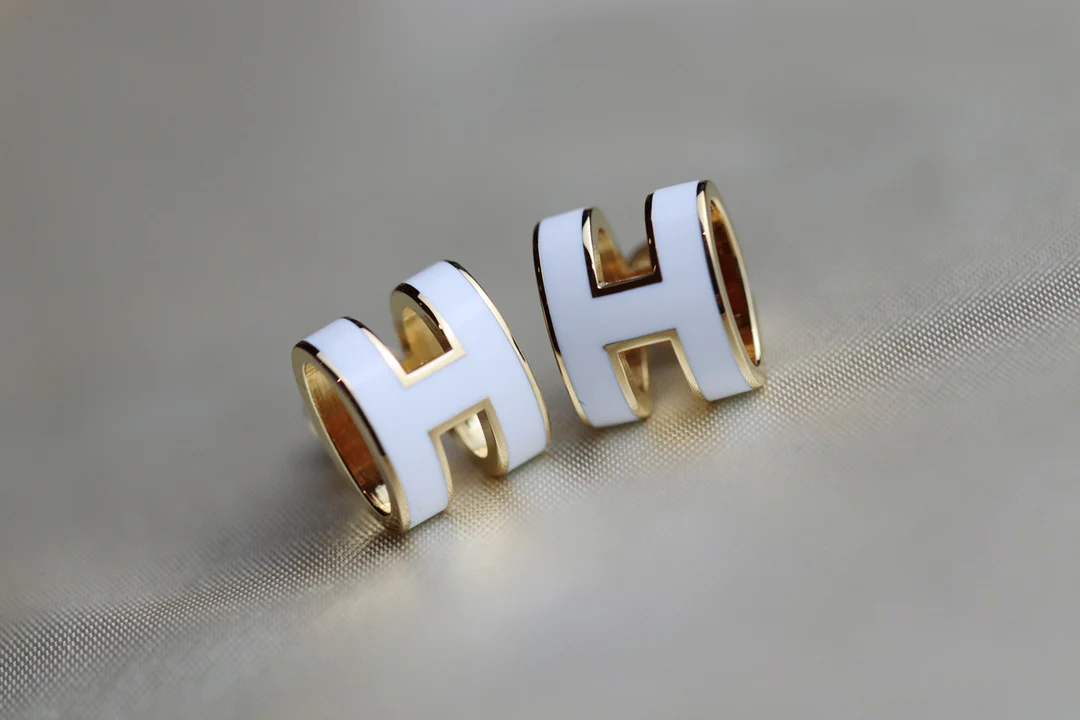 Серьги Hermes - застежки-гвоздики - 2 шт.