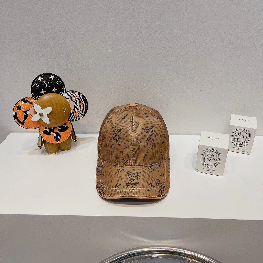 LV - Новая классическая бейсболка с монограммой, нанесенной методом шелкографии - Кофейно-коричневый