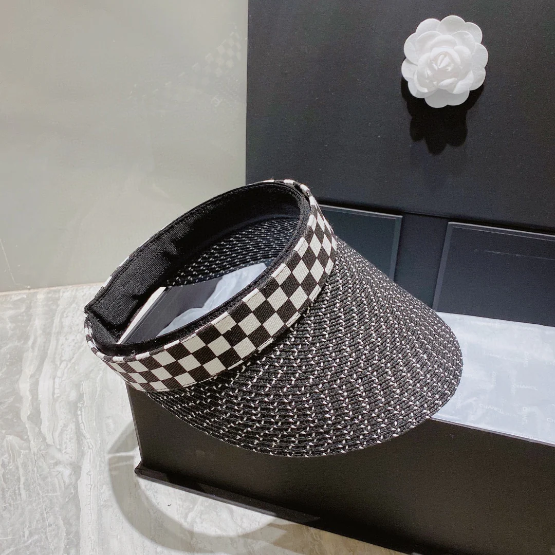 Солнцезащитная шляпа Chanel - Открытый жилет - Черная