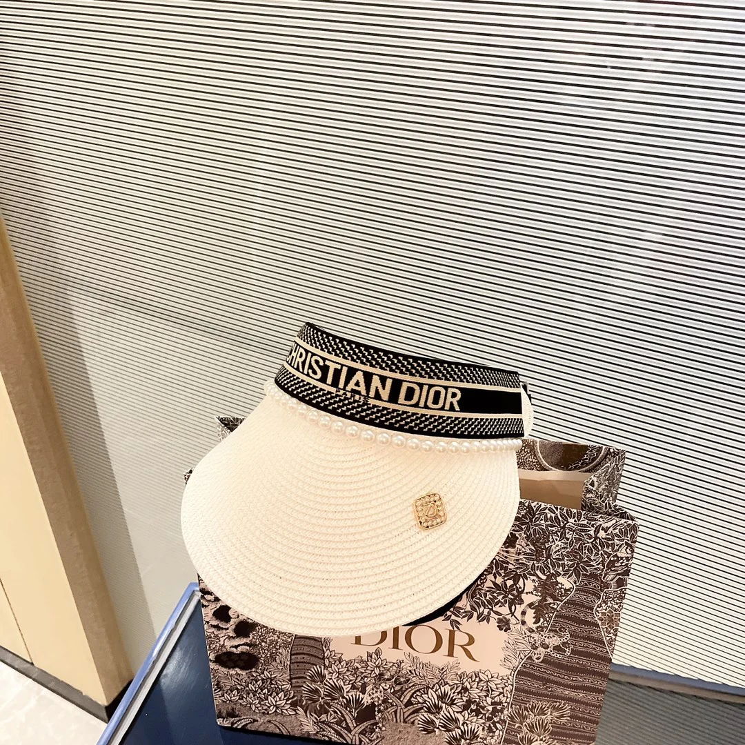Солнцезащитная шляпа Dior 2022 с жемчужной отделкой — 4 цвета