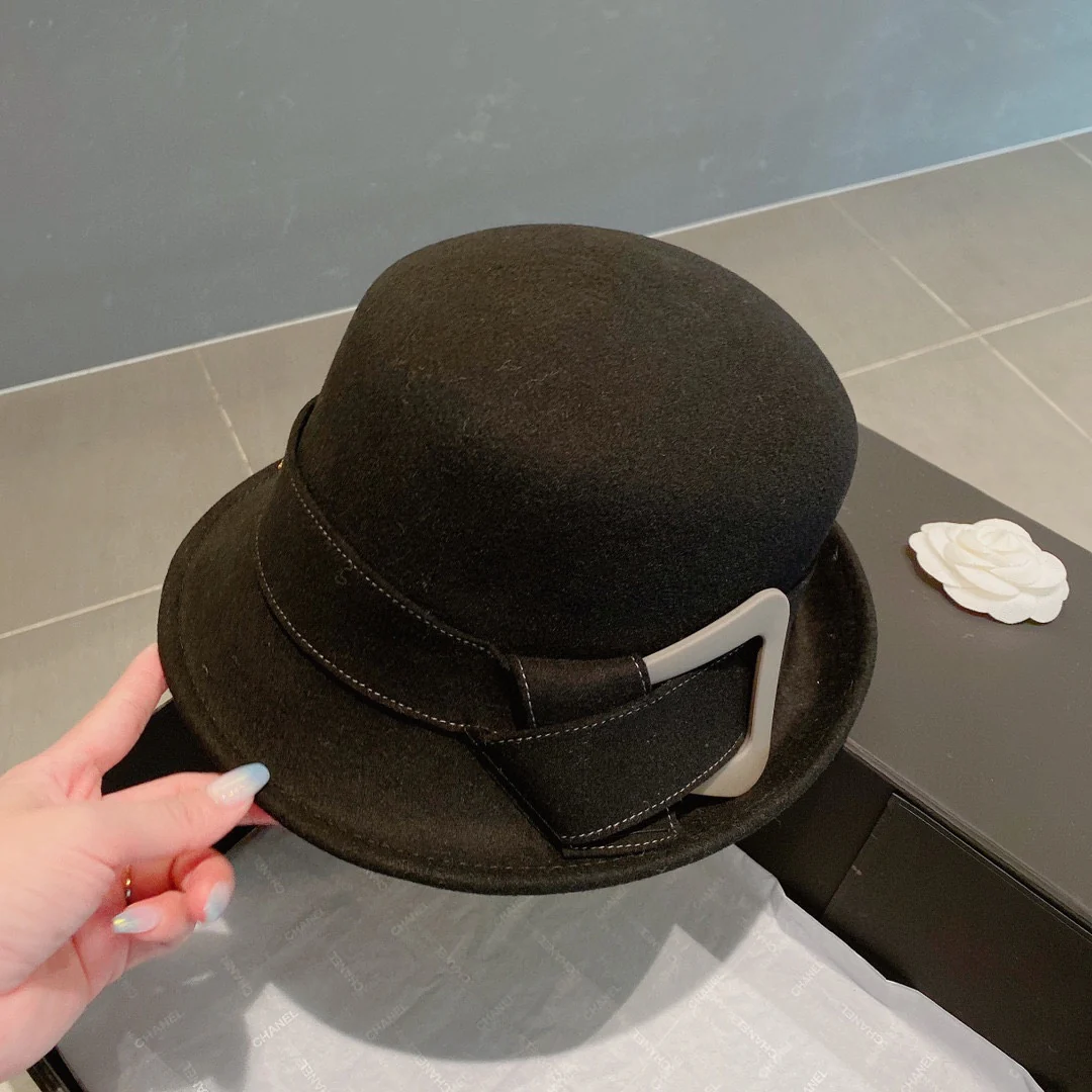 Chanel - Шерстяная панама - Черная - 1