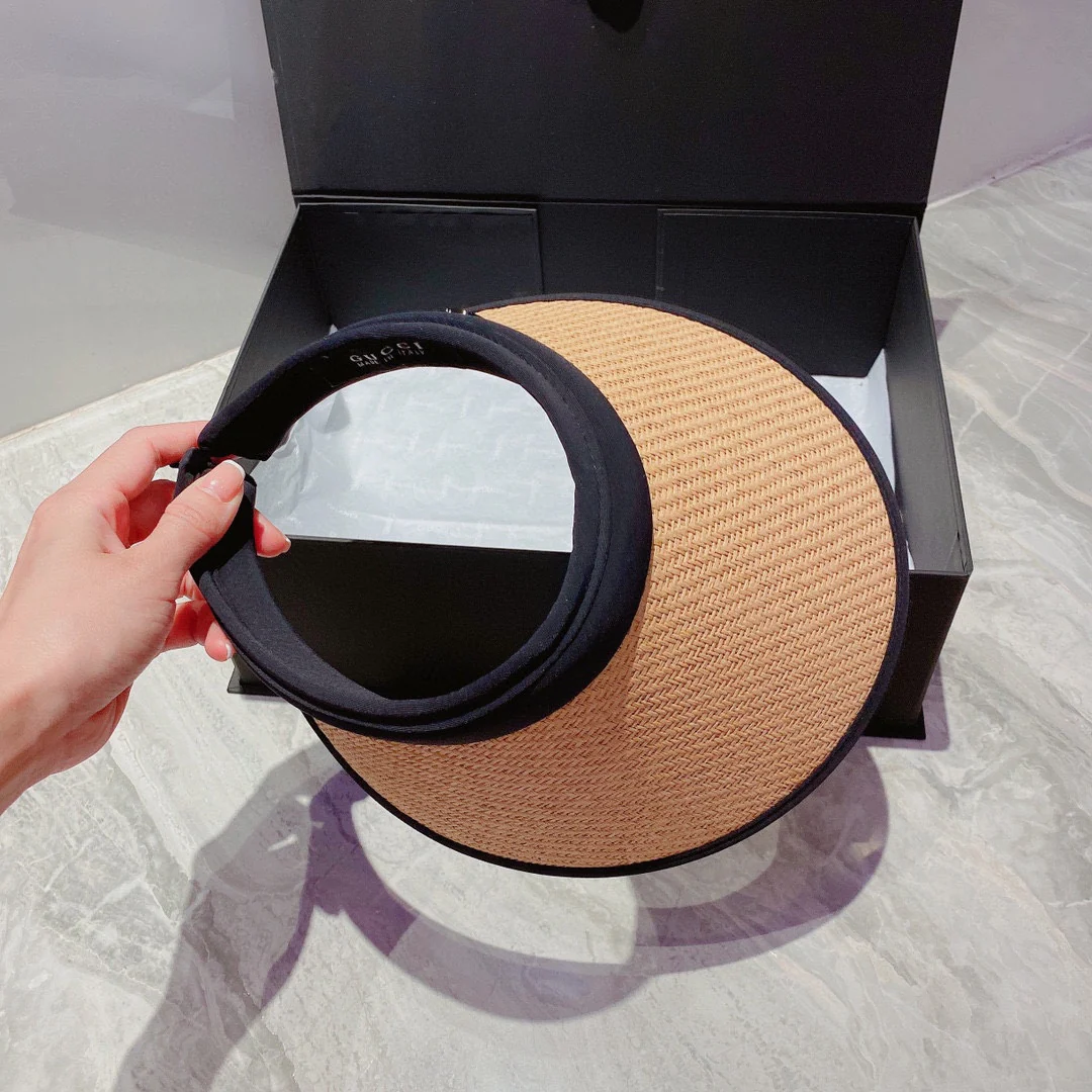 Солнцезащитная шляпа Gucci с открытым верхом и повязкой на голову - 1