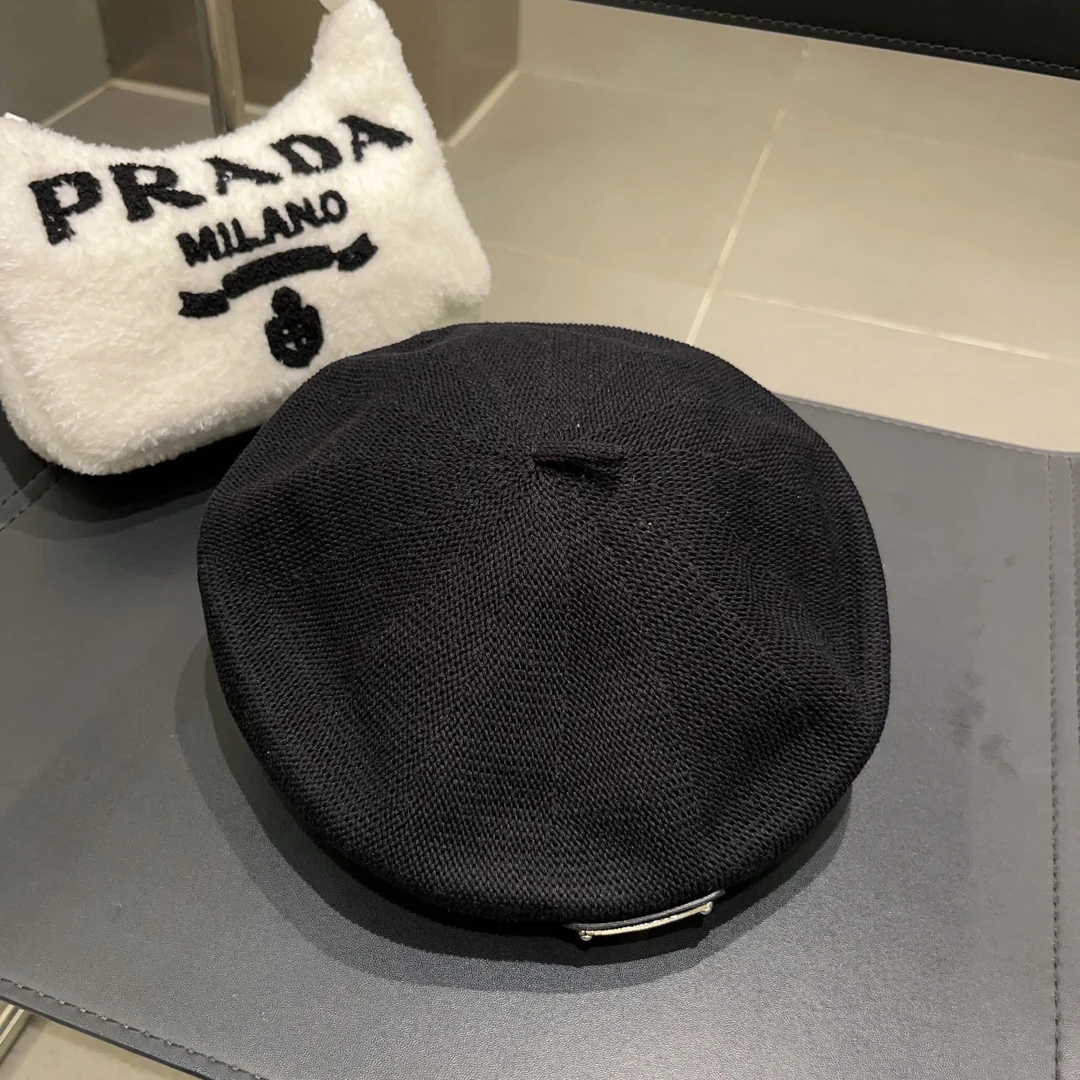 Prada - Вязаный берет - Черный - 1