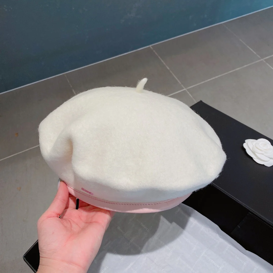 Шерстяной берет Miu Miu - белый - 1