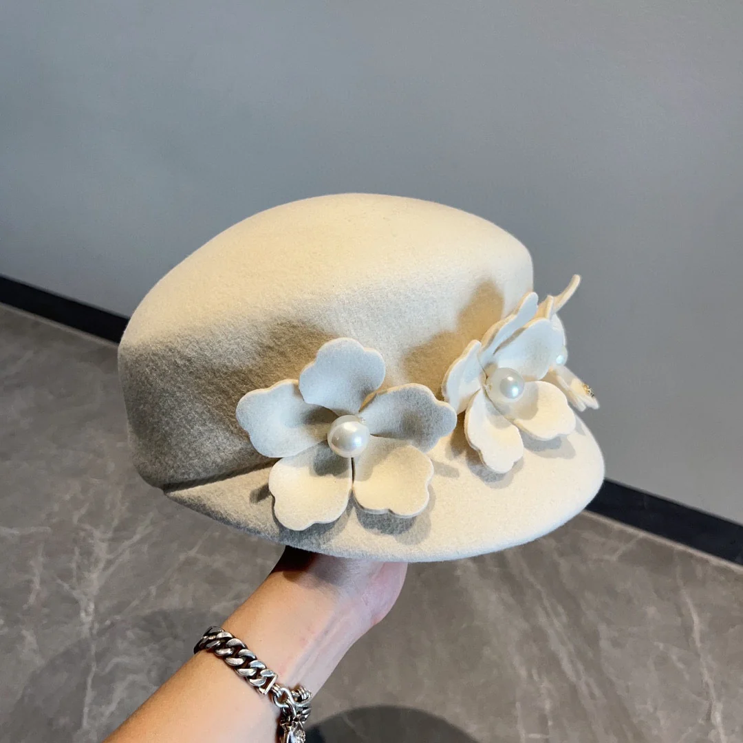 Dior - Шерстяная кепка с цветочным принтом - Белая