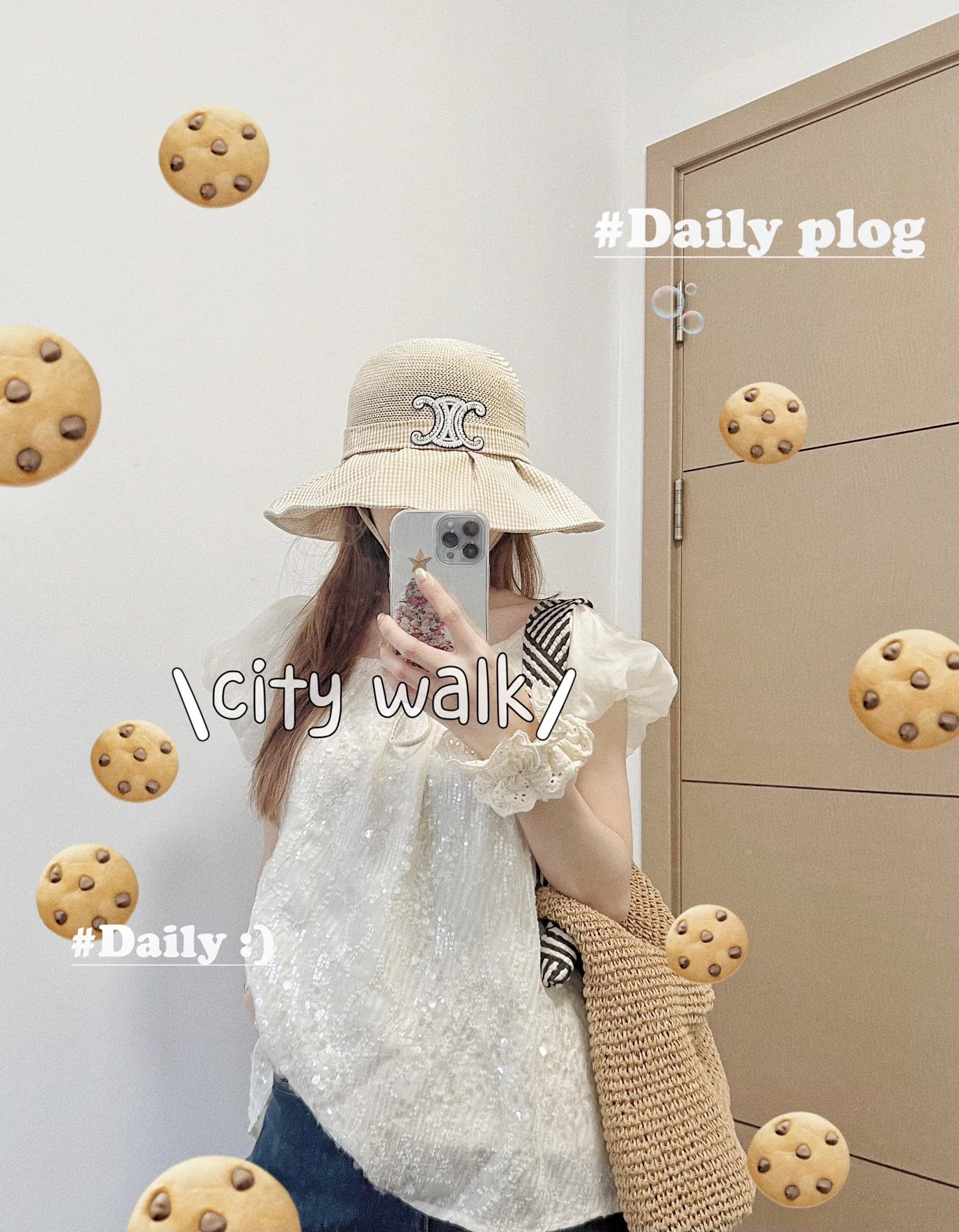 Солнцезащитная шляпа Celine в клетку в курортном стиле 