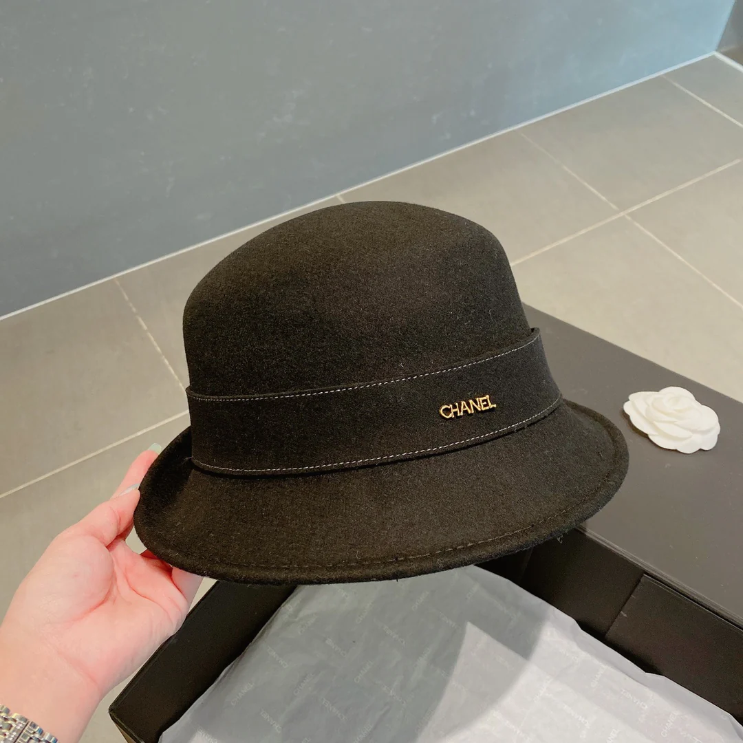 Chanel - Шерстяная панама - Черная