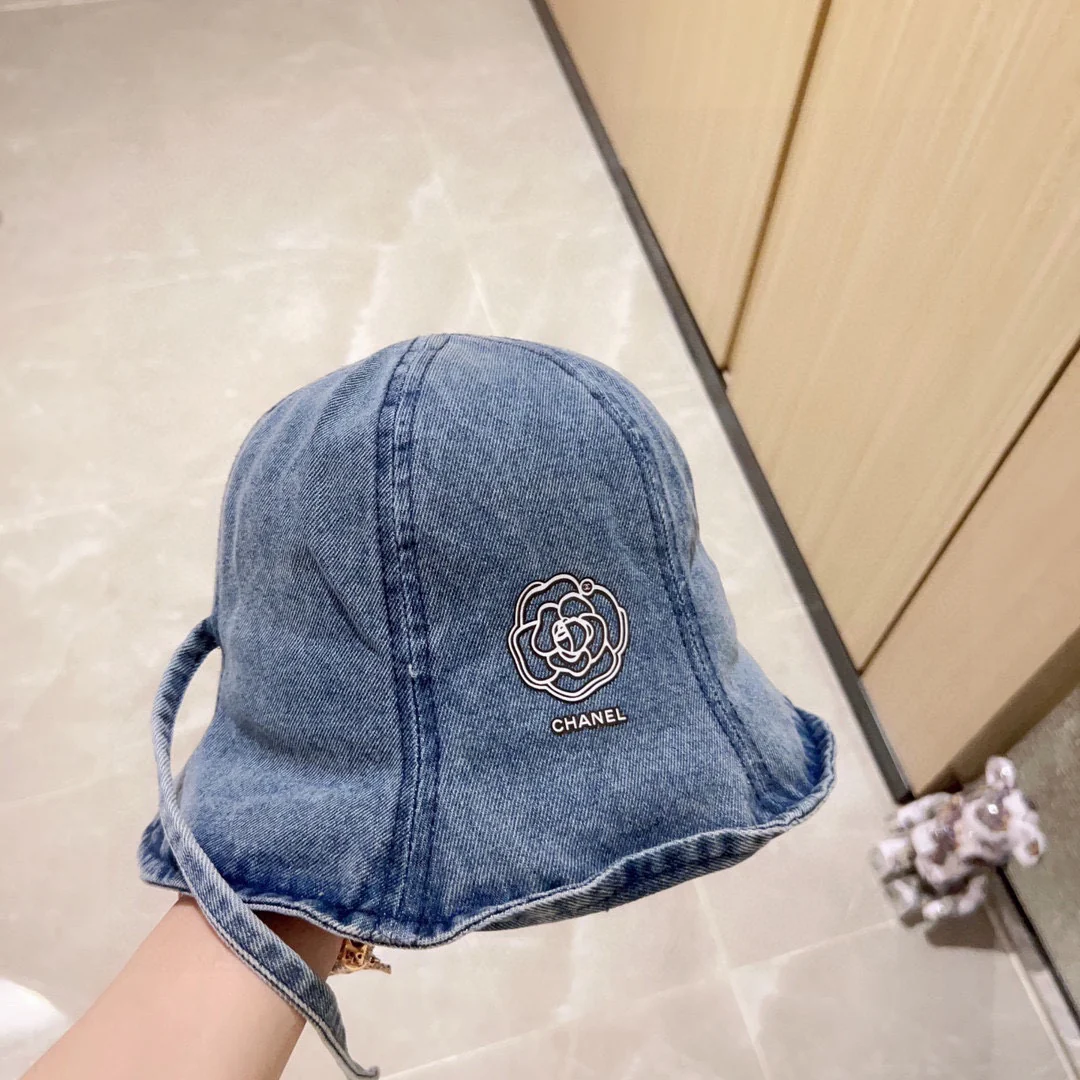 Новая джинсовая ретро-шляпа рыбака Chanel 2023 для мужчин и женщин