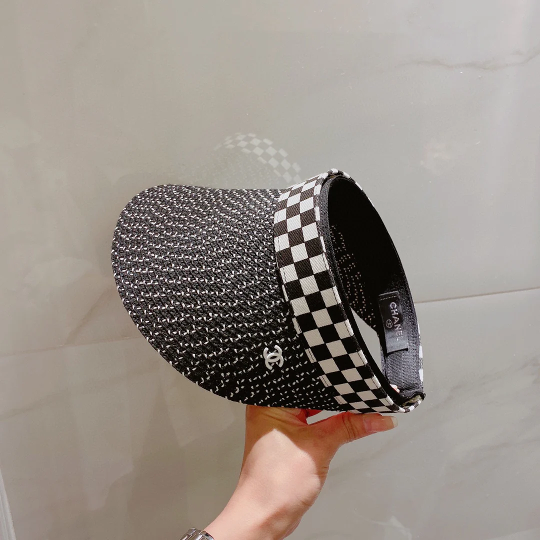 Солнцезащитная шляпа Chanel - Открытый жилет - Черная