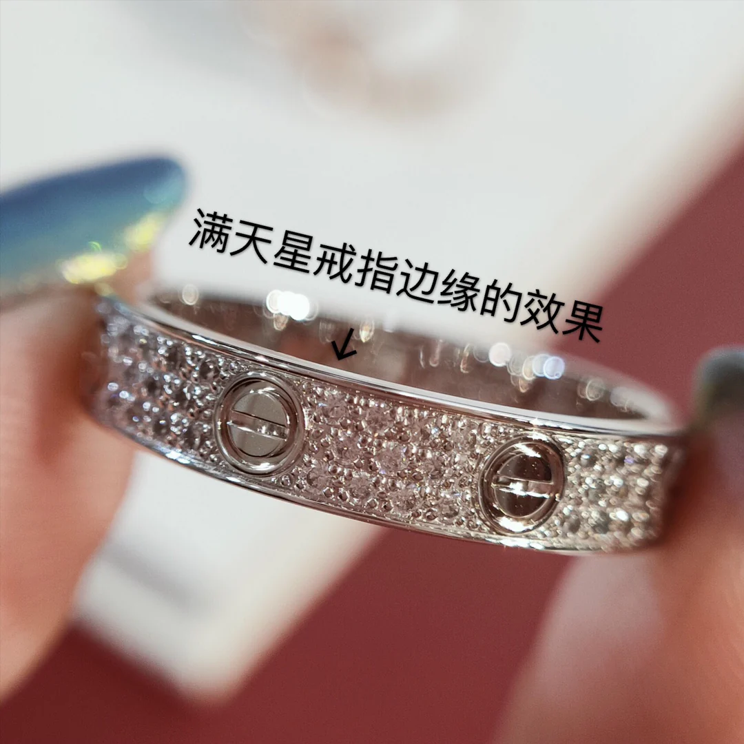 Кольцо Cartier Love - Starry Night в смелом дизайне