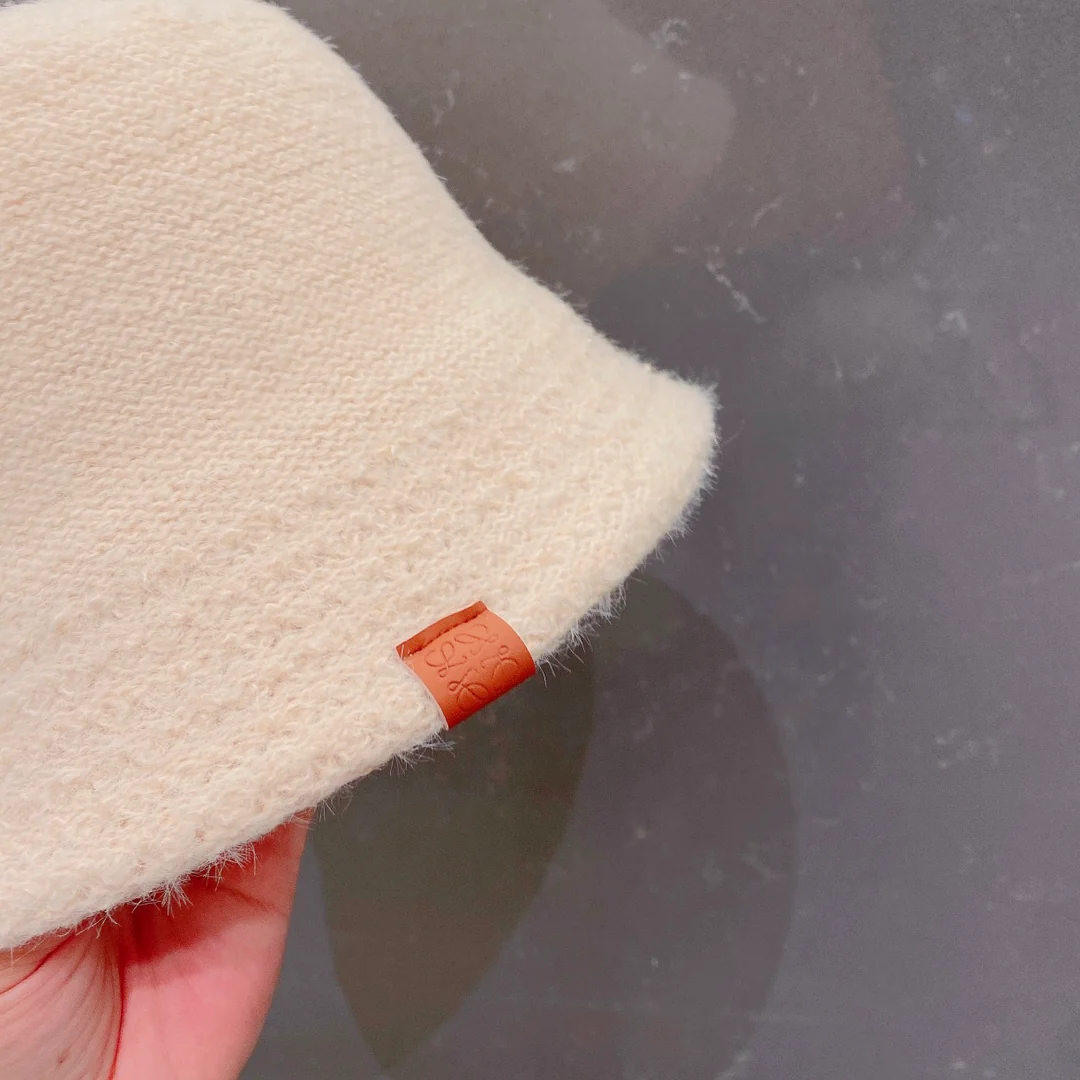 Lolway - Вязаная рыбацкая шапка - Белая