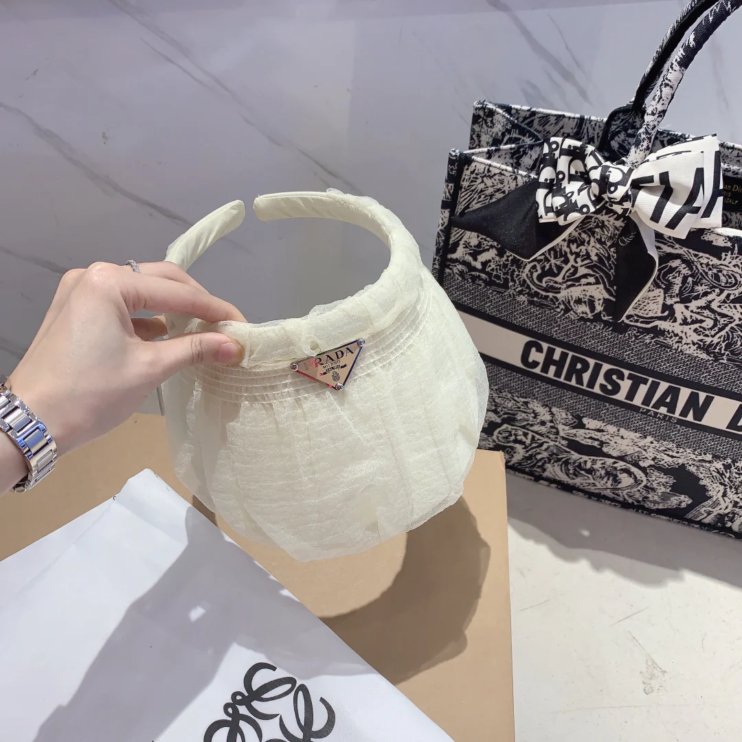 Шифоновая кепка-козырек/солнцезащитная шляпа Prada