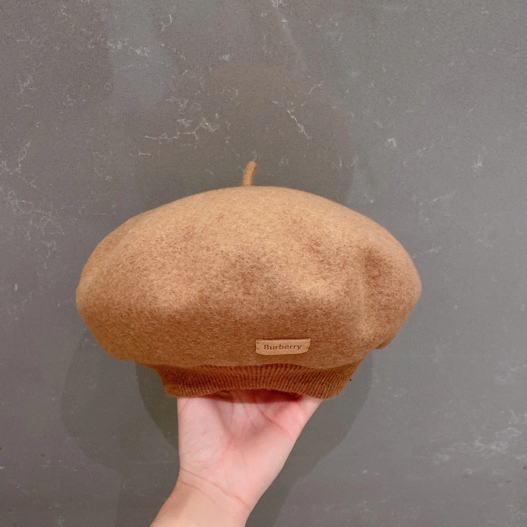 Шерстяной берет Burberry - коричневый