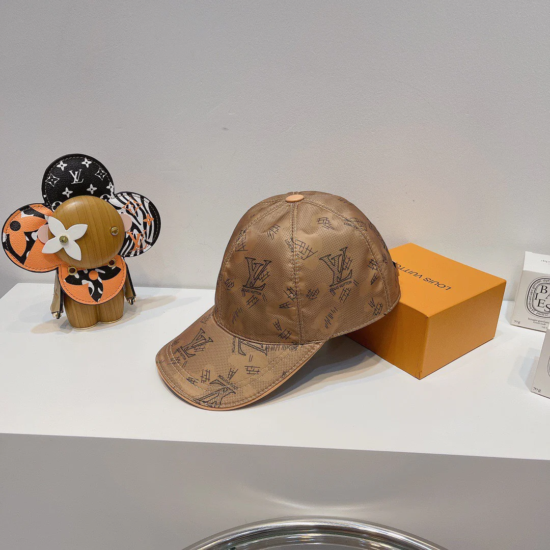 LV - Новая классическая бейсболка с монограммой, нанесенной методом шелкографии - Кофейно-коричневый