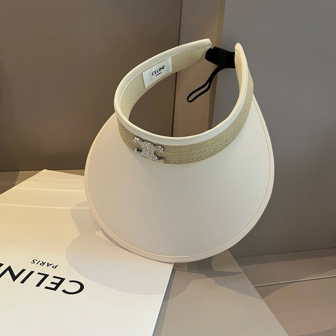 Celine - Универсальная солнцезащитная шляпа - Белая
