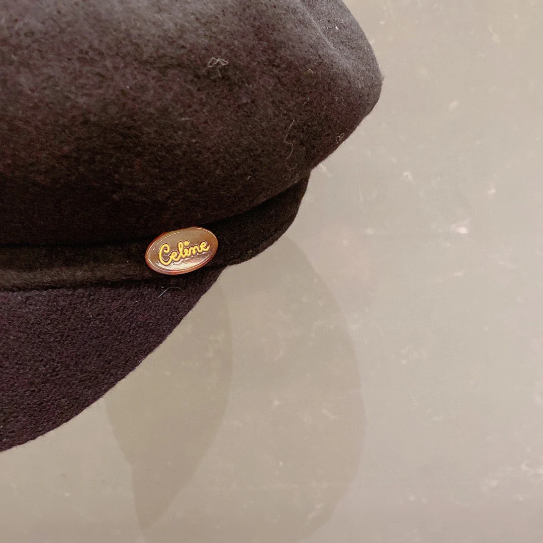 Шерстяной берет Celine - черный