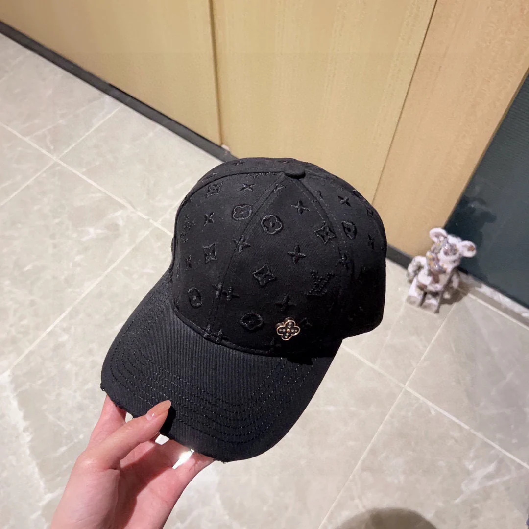 Новая бейсболка LV 2023 с вышитой монограммой, черная.