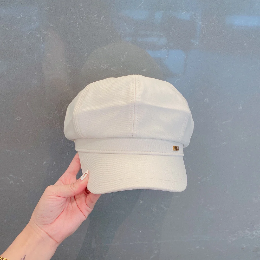 Miu Miu - Белый бейсбольный берет