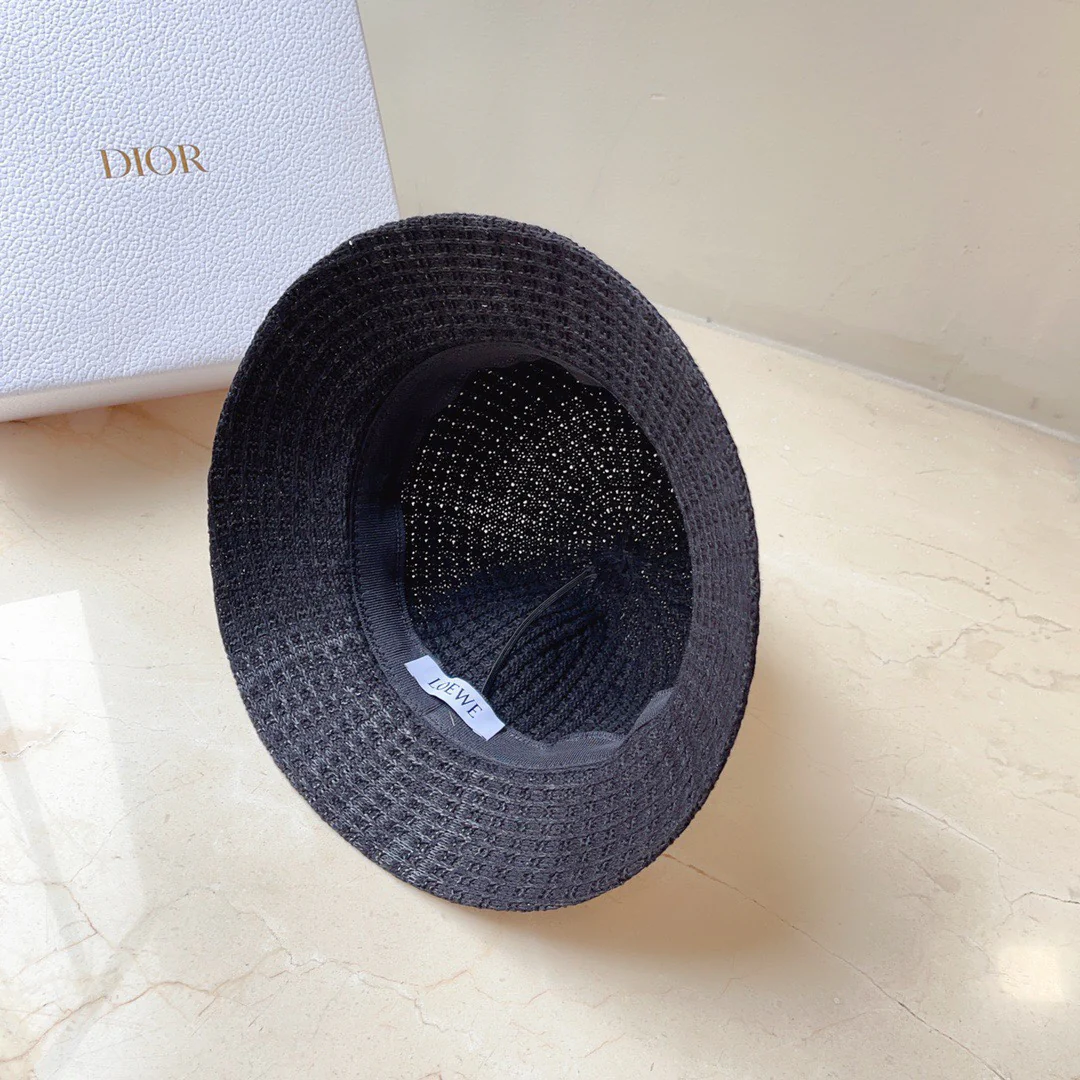 Lolway - Вязаная рыбацкая шапка с перекрещенными нитями - Черная