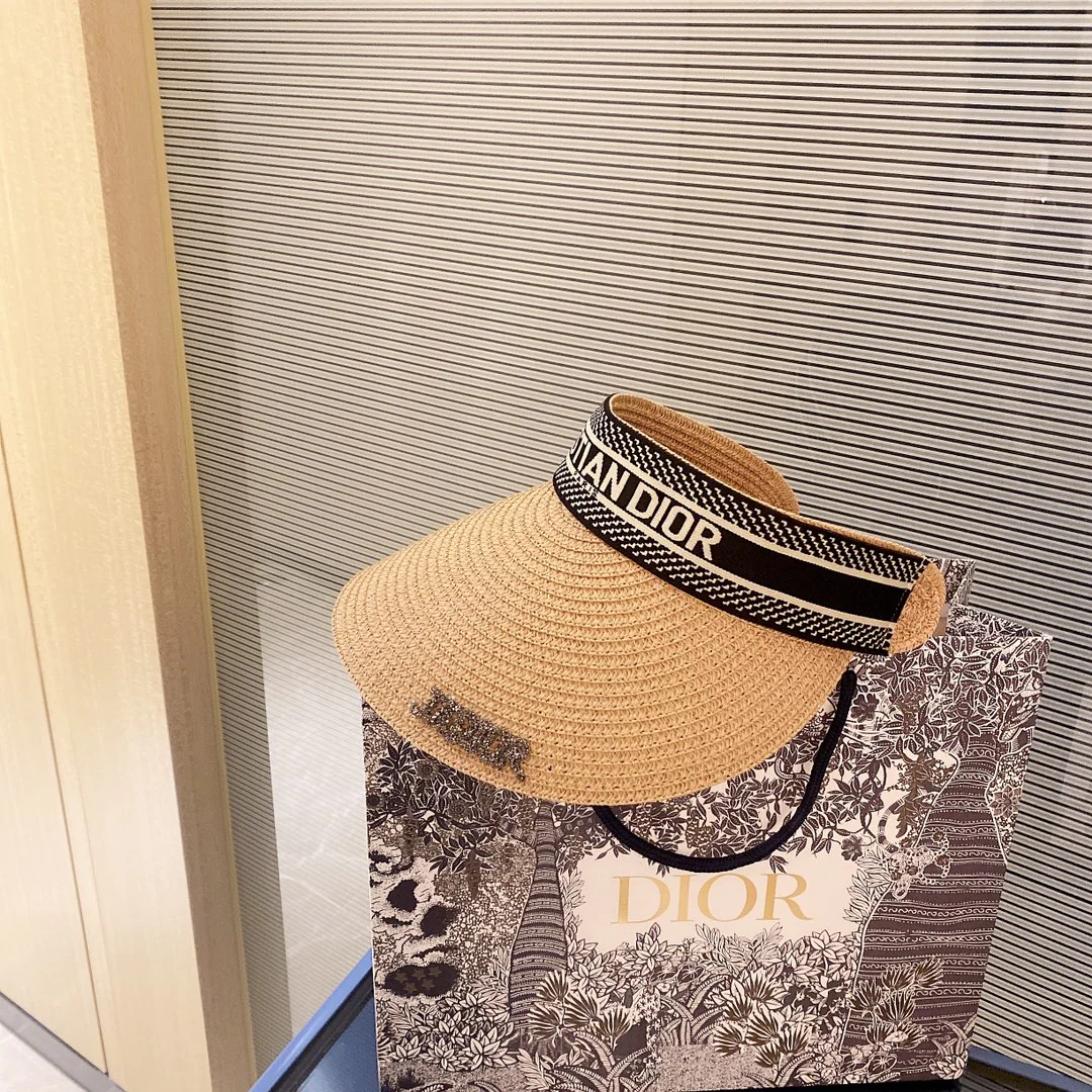 Dior - Самая продаваемая солнцезащитная шляпа - Логотип со стразами
