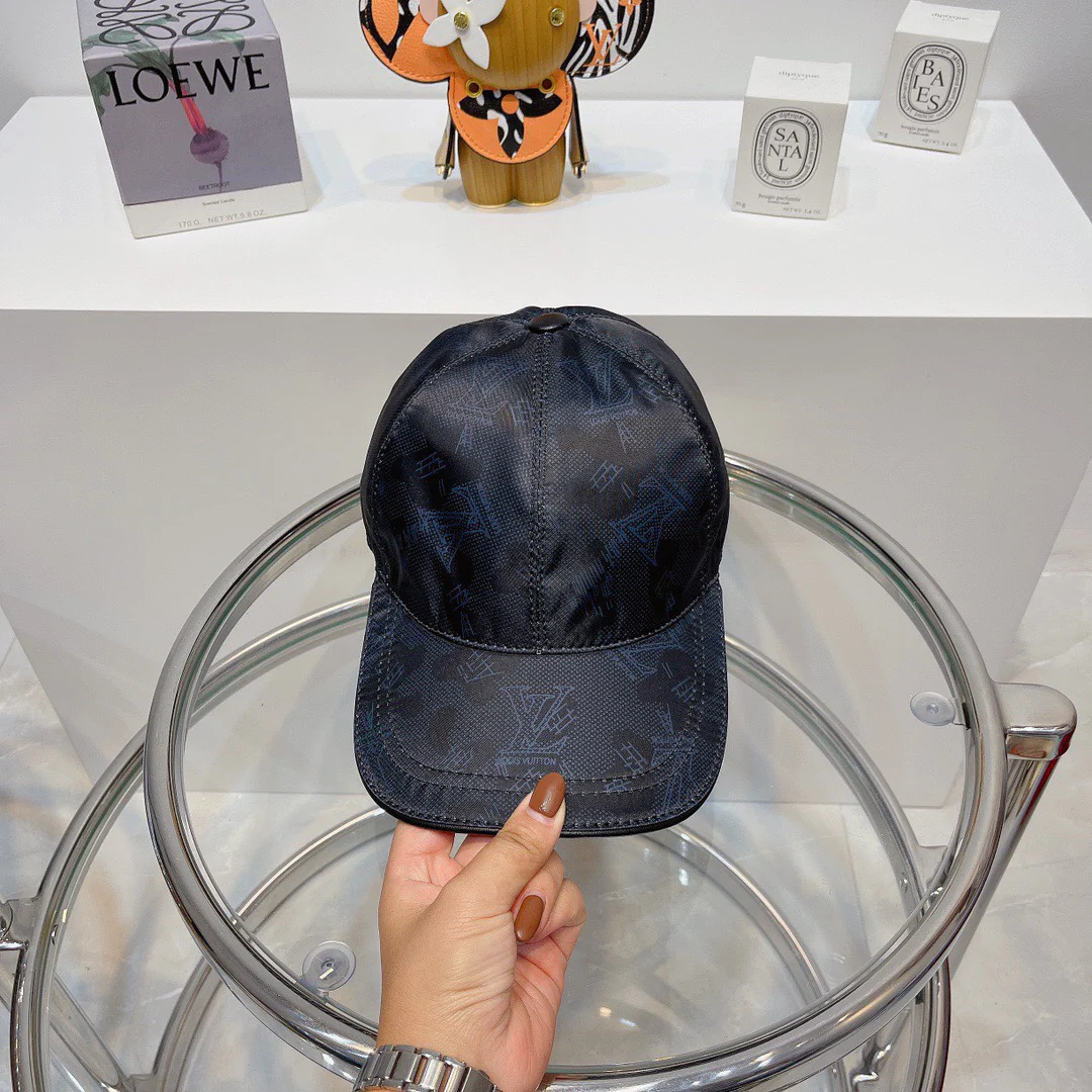 LV - Новая классическая бейсболка с монограммой, шелкографией - Черная