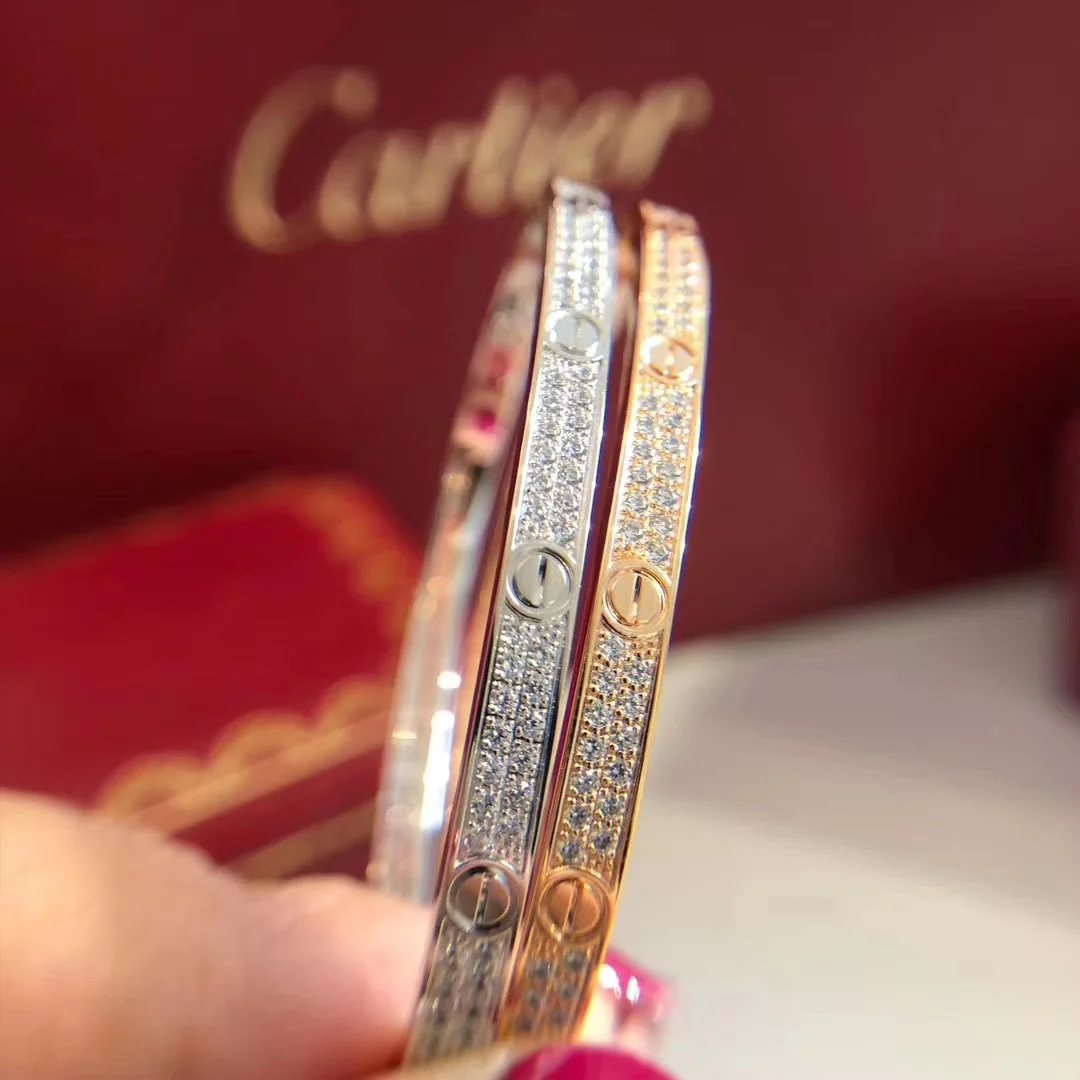 Браслет Cartier Love - Тонкий дизайн - Без бриллиантов - Узор 
