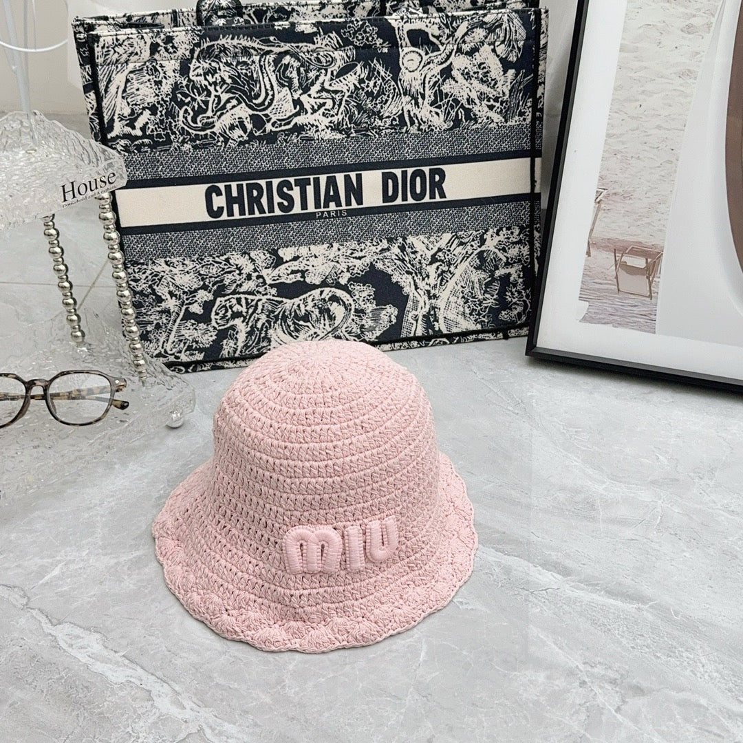 Miu Miu - Плетеная рыбацкая шляпа