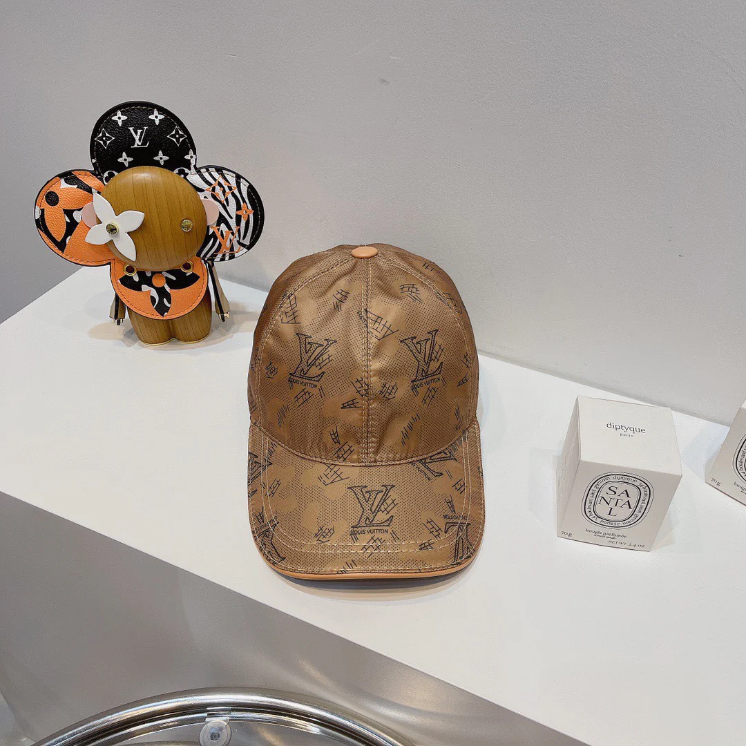 LV - Новая классическая бейсболка с монограммой, нанесенной методом шелкографии - Кофейно-коричневый