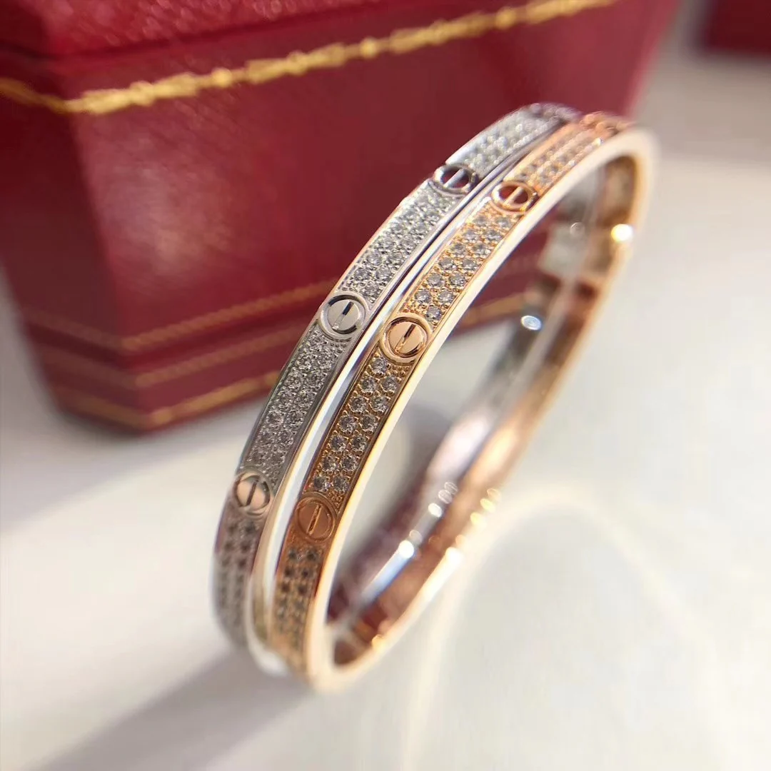 Браслет Cartier Love - Тонкий дизайн - Без бриллиантов - Узор 