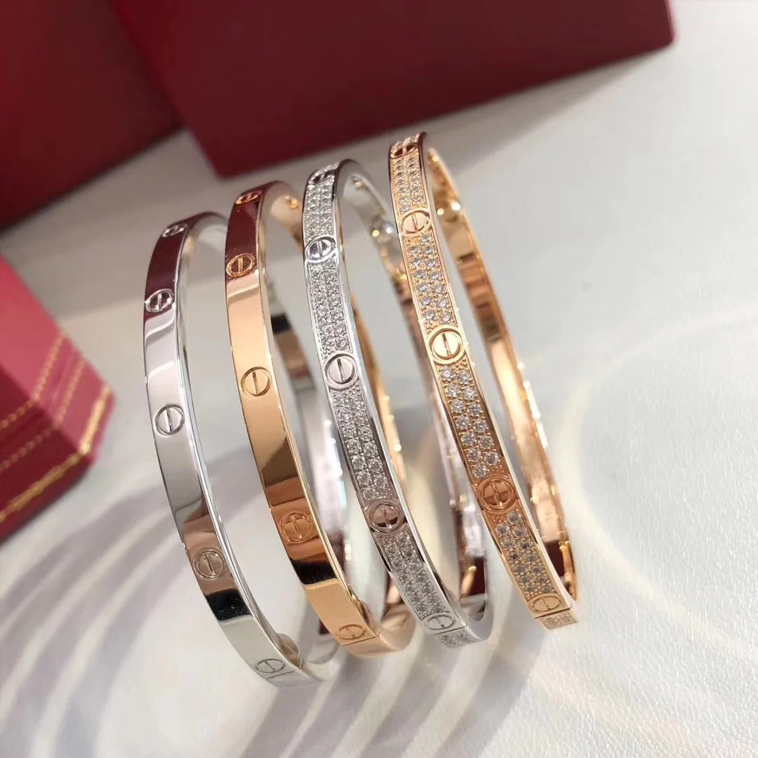 Браслет Cartier Love - Тонкий дизайн - Без бриллиантов - Узор 