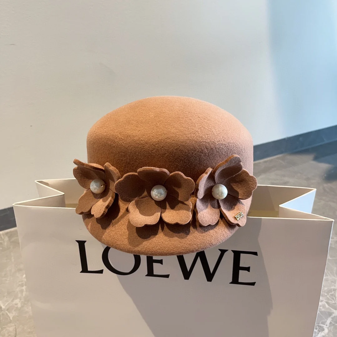 Dior - Шерстяная кепка с цветочным принтом - Цвет хаки