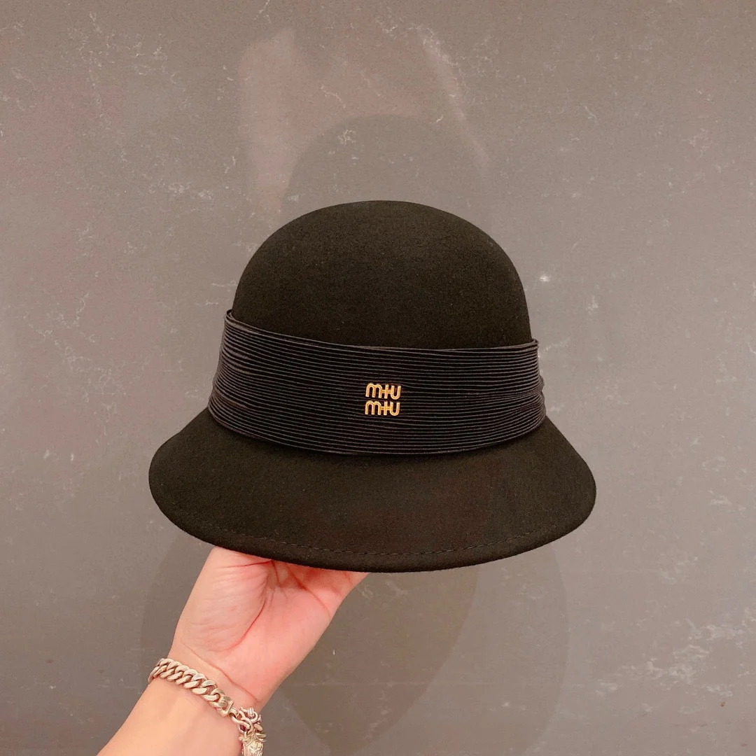 Miu Miu - Шерстяная панама - Черная