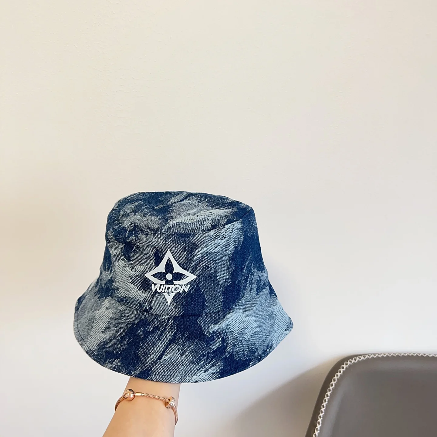 LV - Расписная рыбацкая шляпа - Синяя