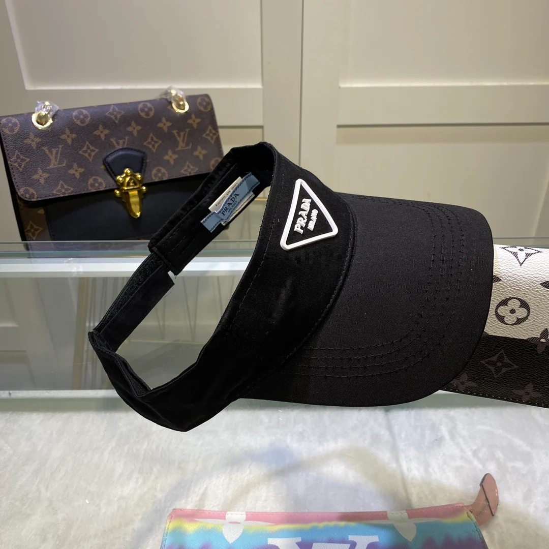 Prada - Классический стиль - Солнцезащитная шляпа с открытым париком