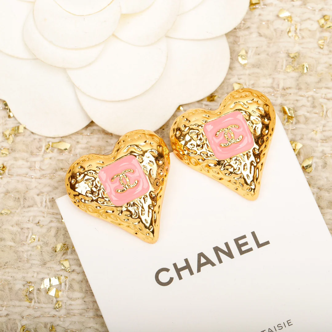 Серьги Chanel - розовые 807