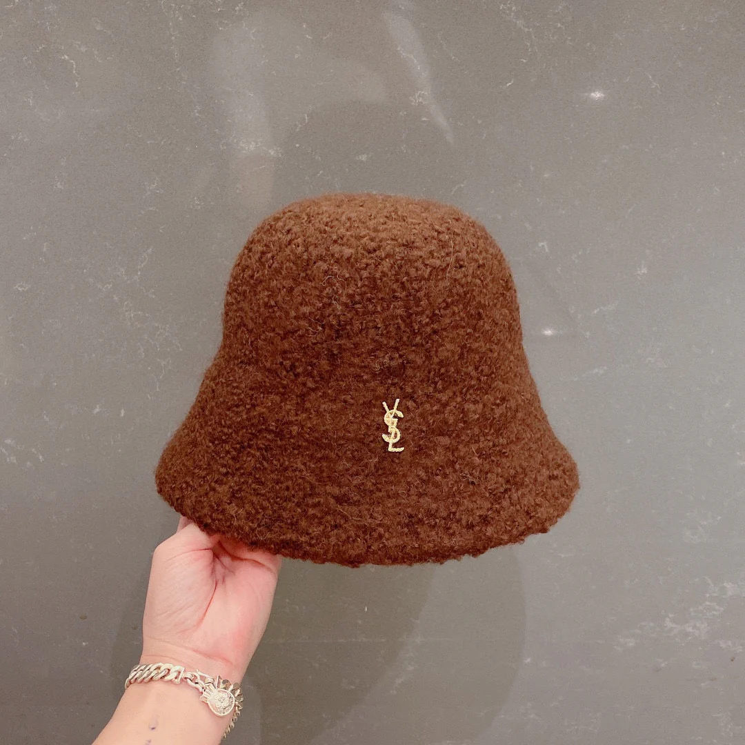 Шляпа рыбака из овечьей шерсти Saint Y. Lo - коричневая