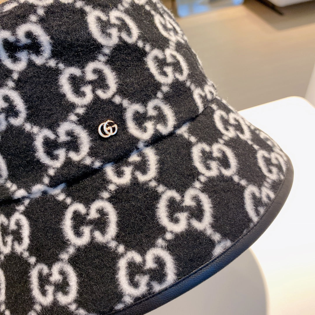 Шерстяная панама Gucci с монограммой - черная