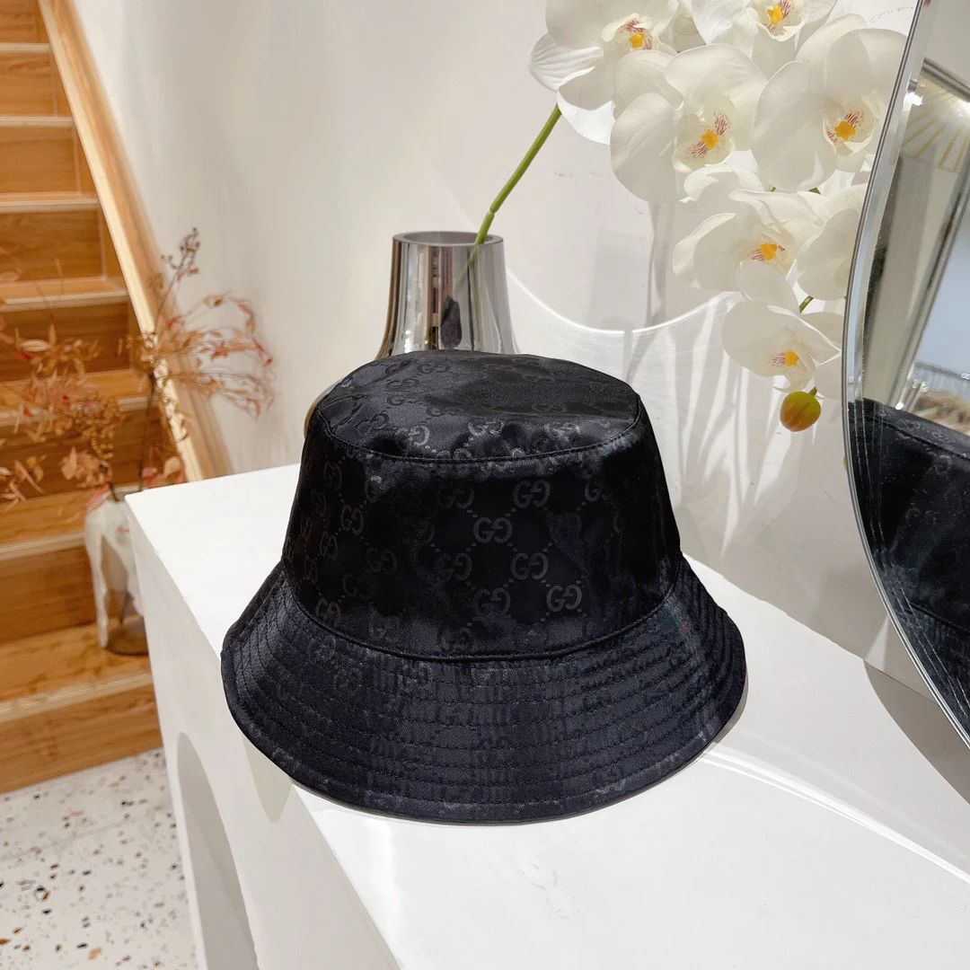 Двусторонняя панама Gucci с монограммой - черная