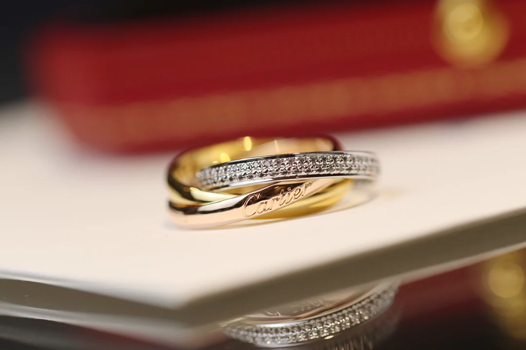 Кольцо Cartier с тремя кольцами - с бриллиантами - унисекс