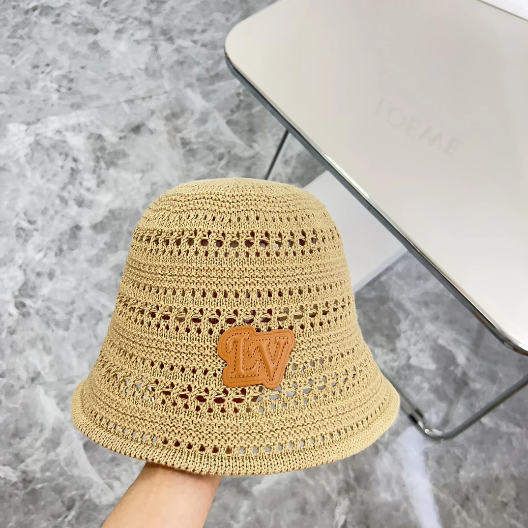 Новинка LV 2024 — Панама из ажурной ткани — Цвет хаки
