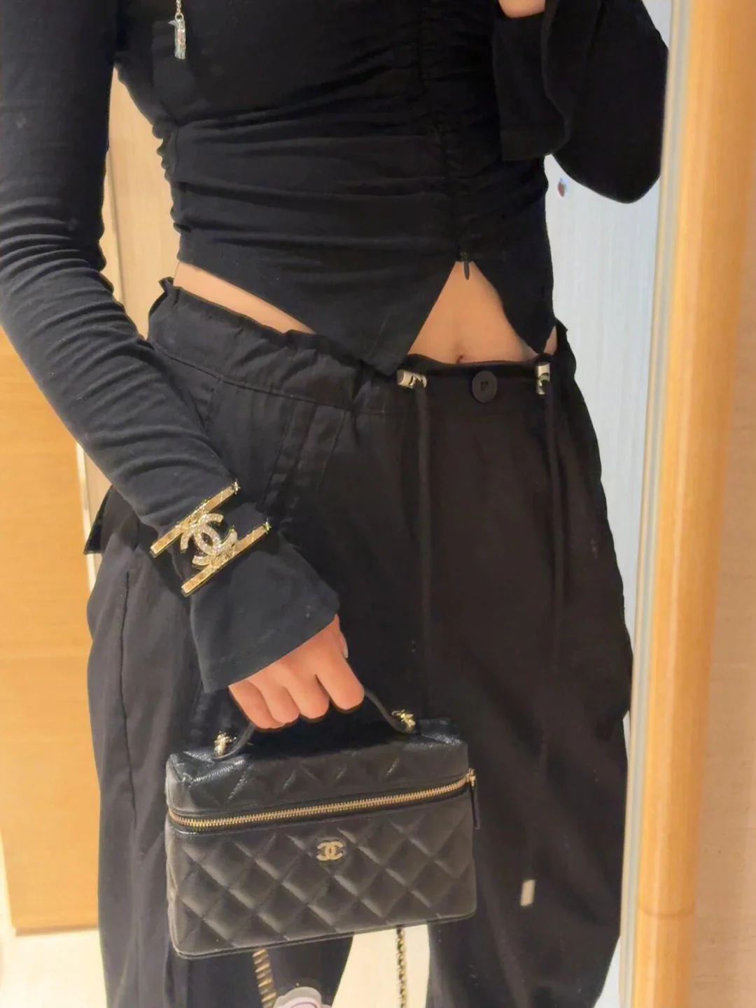 Браслет Chanel 25p Open Double C Full Grip