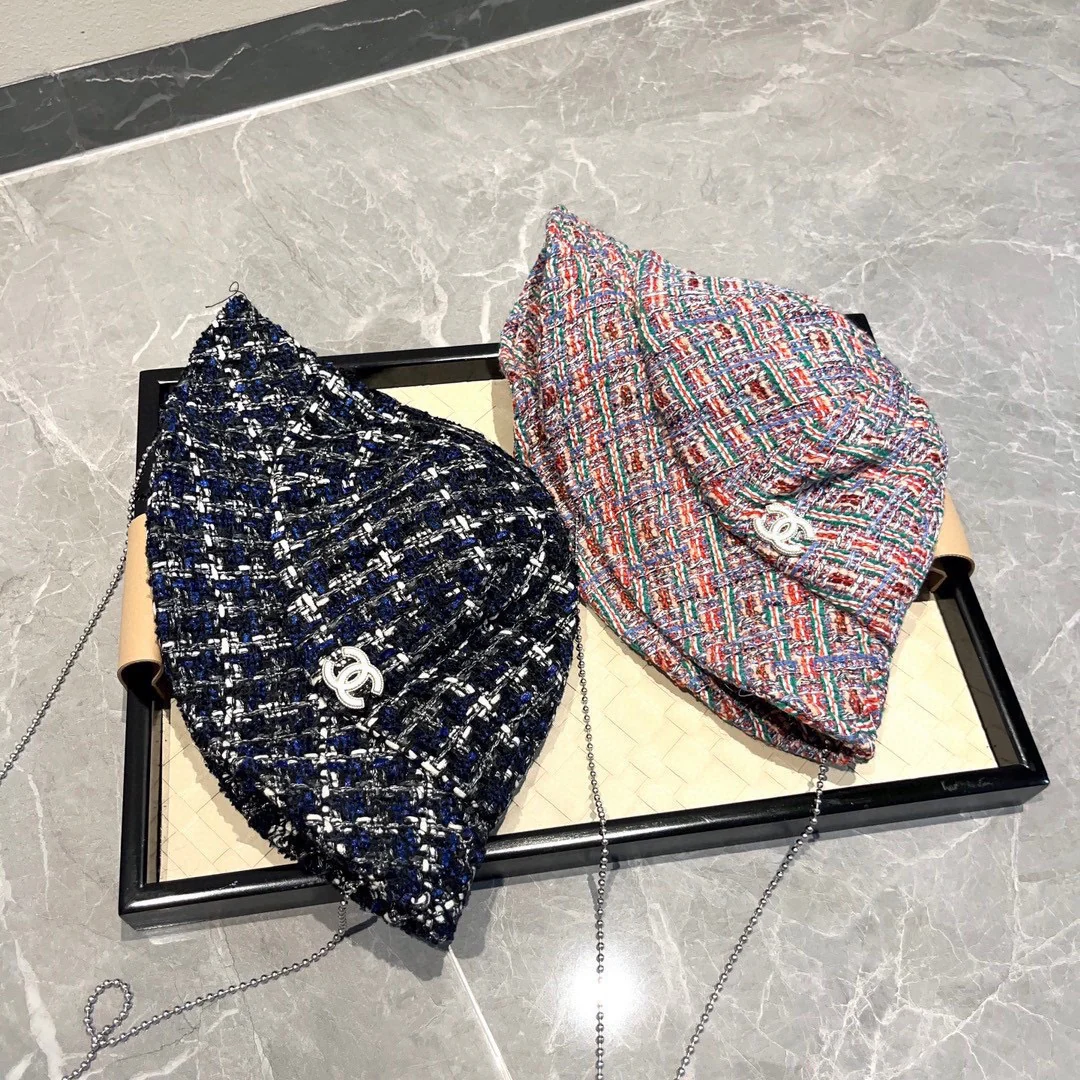 Chanel - Красочная вышитая рыбацкая шляпа - Розовая