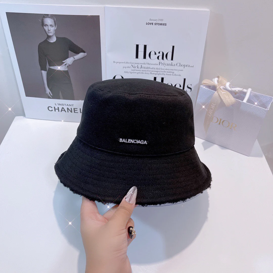 Balenciaga - Двусторонняя рыбацкая шляпа из овчины - Черная