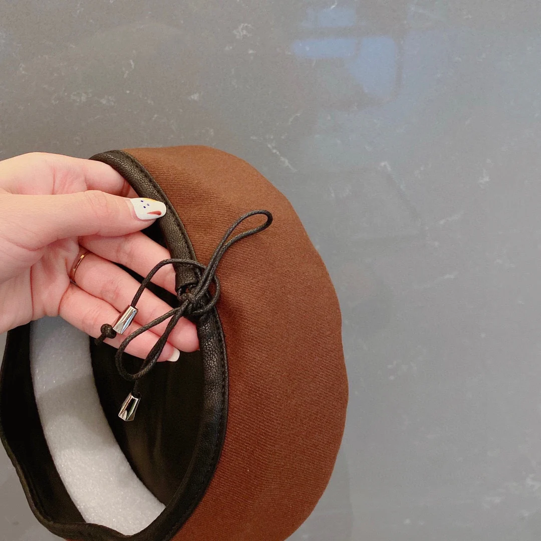 Шерстяной берет Prada, коричневый - 1