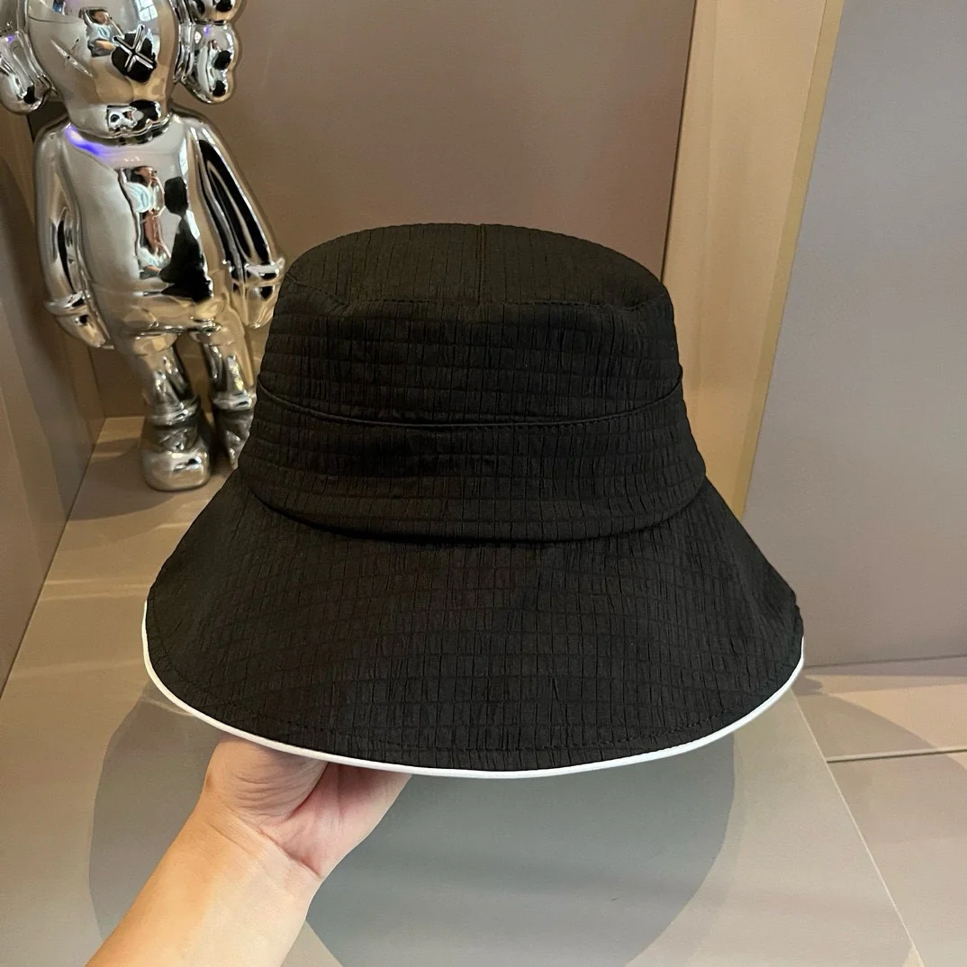 Chanel - Универсальная рыбацкая шляпа из парусины с бантом - Черная